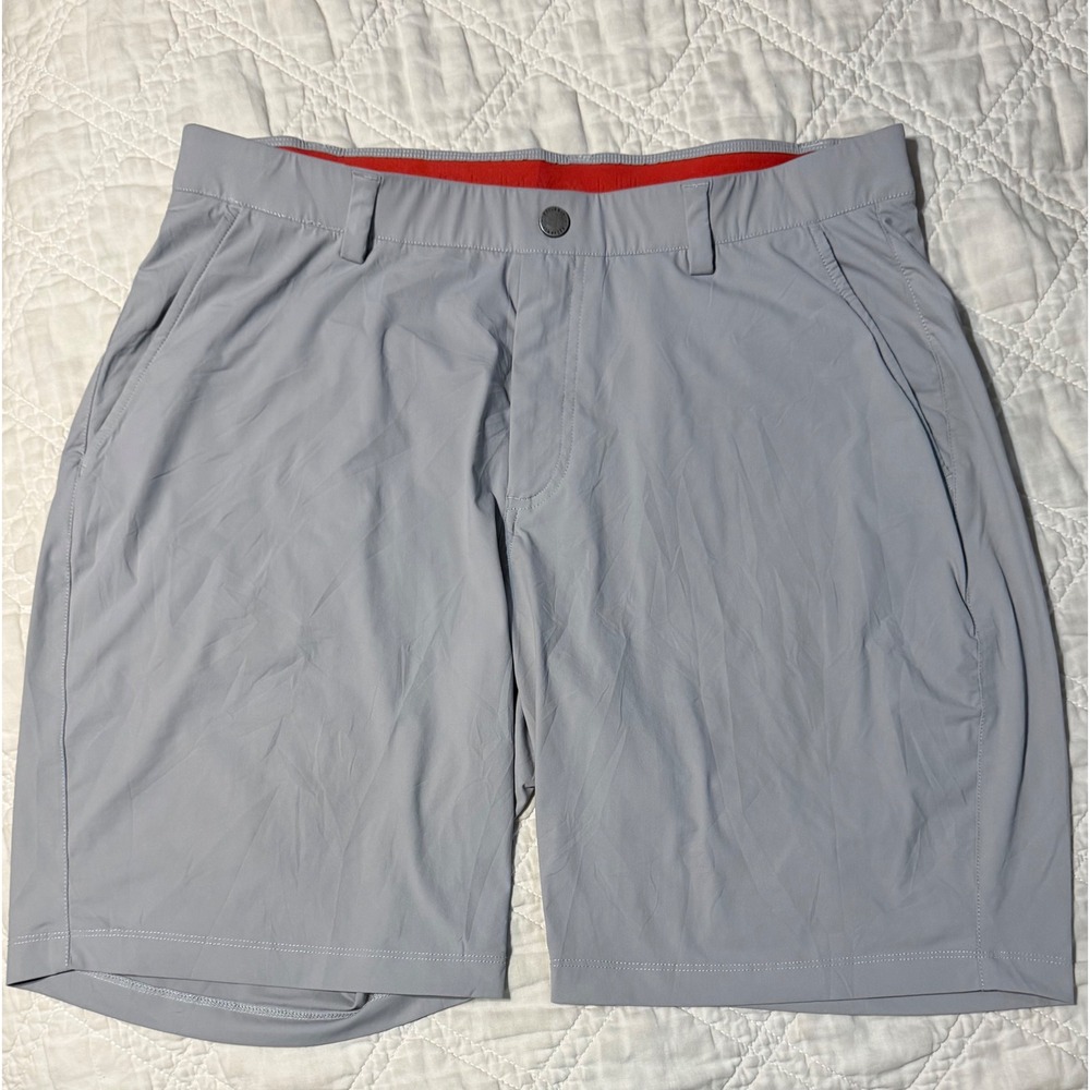 Redvanly Golf Shorts Mens Large Grey Performance Stretch Athletic Activewear